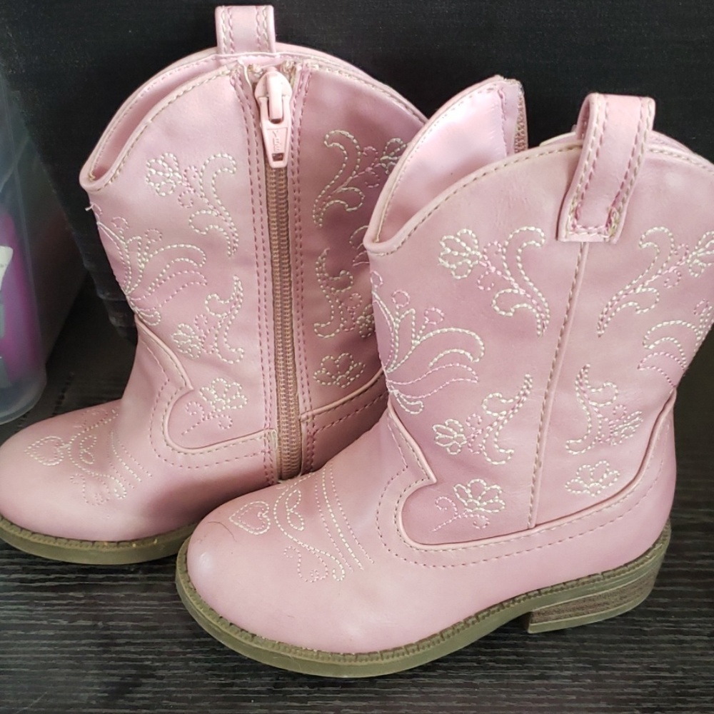 Cat & Jack toddler girls pink cowboy boots